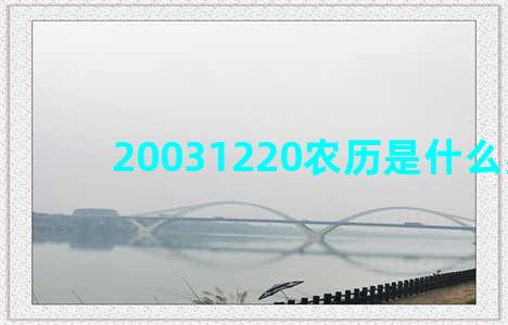 20031220农历是什么星座