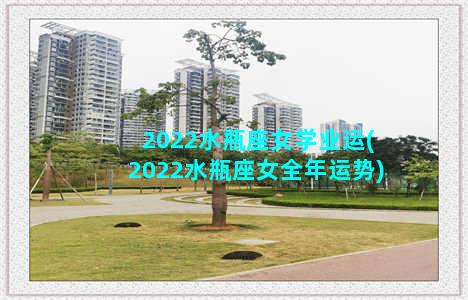 2022水瓶座女学业运(2022水瓶座女全年运势)