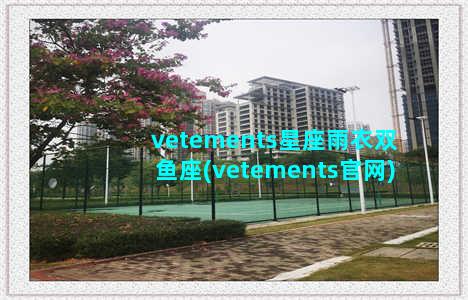 vetements星座雨衣双鱼座(vetements官网)