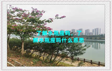 了解水瓶座吗，了解水瓶座吗什么意思