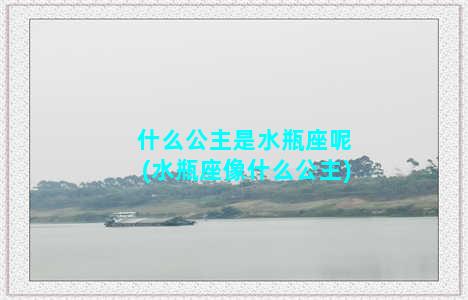 什么公主是水瓶座呢(水瓶座像什么公主)