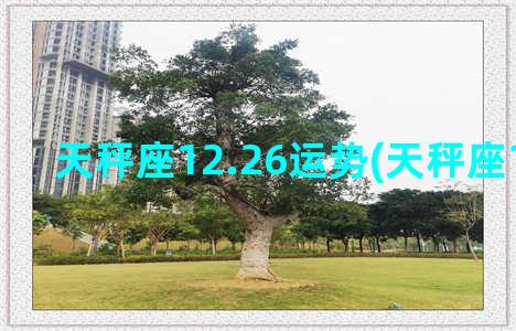 天秤座12.26运势(天秤座12.8运势)