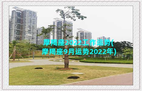 摩羯座2022工作运势(摩羯座9月运势2022年)