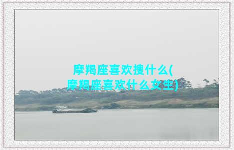 摩羯座喜欢搜什么(摩羯座喜欢什么女生)