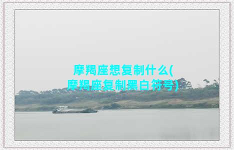 摩羯座想复制什么(摩羯座复制黑白符号)